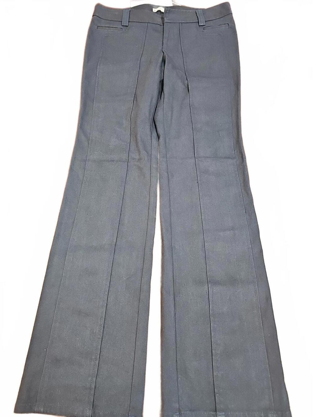 Nanette Lepore Boot Cut Trousers Women's Size 8 Mid-Rise Navy, Seam Details NWT